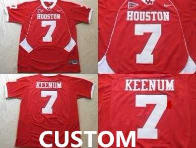 Men's University of Houston Customized Red Jersey-0